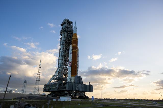 NASA image: NASA's SLS Rocket and Orion Spacecraft Second Rollout to Launch Pad 39B